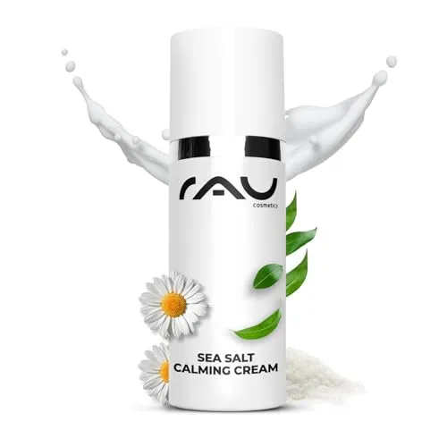 RAU Cosmetics Sea Salt Calming Cream 50 ml - Tagespflege für unreine Haut, beruhigt und spendet Feuchtigkeit mit Meersalz und Urea, tierversuchsfrei und in Deutschland hergestellt.