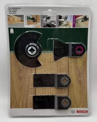 Bosch Accessories 2609256979 PMF Zubehör Boden- / Einbau-Set - Multifunktionswerkzeuge: 4tlg. Set für präzise Boden- und Einbauarbeiten, ideal zum Schneiden und Ablängen von Holz und Laminat.