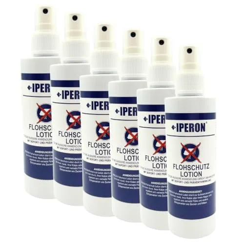 IPERON® Lotion 5 x 200 ml - Insektenschutz für Hunde, Katzen und Nager, wirkt effektiv gegen Flöhe, Zecken und Milben. Sanft zur Haut und Fell – für einen rundum geschützten vierbeinigen Begleiter!