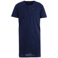 Henry Terre Nachthemd Nachthemd Kurzarm - Tropfen blau M