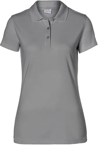 KÜBLER SHIRTS Polo Damen mittelgrau 5026 6239-95-XS - Elegantes Damen Poloshirt mit leicht taillierter Schnittführung, schmaler 3er-Knopfleiste und strapazierfähigem Material. Ideal für den professionellen Einsatz und geprüft nach EN ISO 15797.