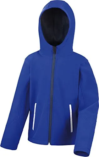 Result Kinder Performance Hooded Soft Shell Jacke, Royal/Navy, XS