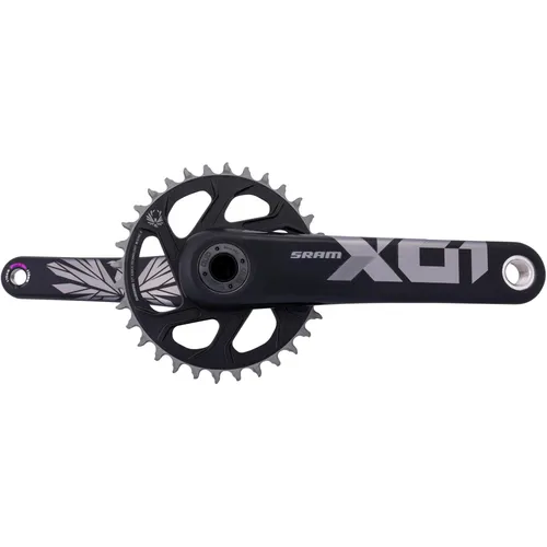 SRAM X01 Eagle DUB Kurbel 1x12-fach | 170 mm | 30 Zähne - Fahrradkurbeln mit Carbon Tuned Technologie für hohe Steifigkeit und geringes Gewicht, ideal für Enduro-Einsätze und optimale Selbstreinigung bei schlammigen Bedingungen.