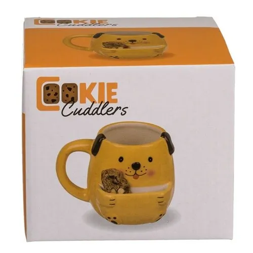 TRINKBECHER  MIT KEKSFACH HUND KERAMIK  300 ML  NEU OVP in orange von Out of the blue