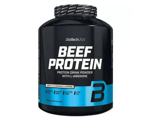 BioTech USA Rindfleischprotein 1816g - Vanille und Zimt Geschmack - Vitamine & Mineralien - Hochwertiges Rindfleischprotein für Muskelaufbau, köstlicher Vanille-Zimt-Geschmack für ein besonderes Geschmackserlebnis.