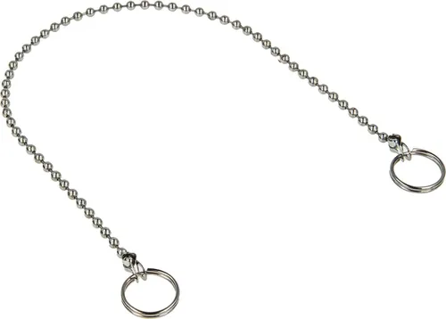 tecuro Ventilstopfen Kugelkette 30 cm x Ø 3,6 mm, verchromt