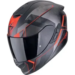 Scorpion EXO-1400 Evo Air II Intensio - Matt Schwarz/Rot - XXL - Motorradhelm mit innovativem Top-Super-Belüftungssystem für optimale Kühlung und Geräuschreduzierung, ideal für Tourenfahrer, die Komfort und Sicherheit schätzen.