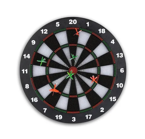 DoYourDart 180 Fun Dartscheibe mit 6 Sicherheitspfeilen - Kunststoff-Dartscheibe für sicheres Spielen drinnen und draußen. Ideal für Spaß mit Familie und Freunden, sorgt für stundenlangen Spielspaß ohne Verletzungsrisiko.