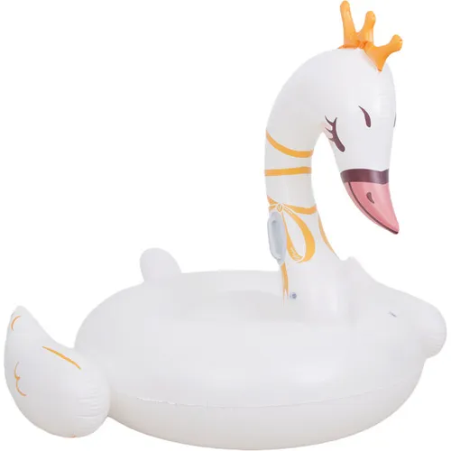 SunClub Schwimmtier Schwan 155 x 132 x 120 cm mit Haltegriffen und 2 Luftkammern