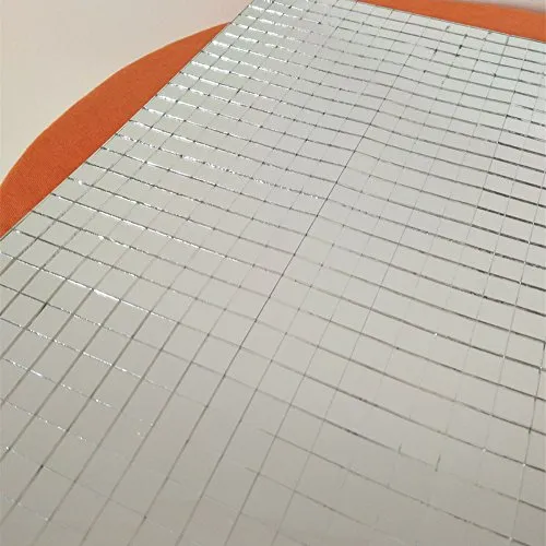 Glas Mosaik Fliesen, Mini Quadratisch Glas Mosaik Spiegel Tabelle Echtglas selbstklebend, silber Glas Crafts 10 x 10mm