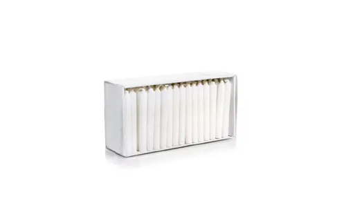 Tortenkerzen Geburtstagskerzen Puppenlichte 65x7mm Weiß 100St. Kerzen Wiedemann