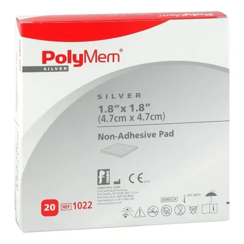 POLYMEM Wund Pad Silber n.klebend 5x5 cm 1022