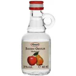 Nannerl BAUERN-OBSTLER 38% Vol. 0,04l im Henkel-Fläschchen