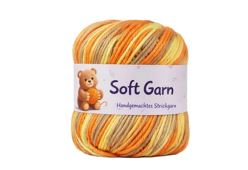 INDIGOS UG Acrylgarn 6-fach 10x50g = 500g Strickgarn Set - selbststreifendes Garn Häkelwolle