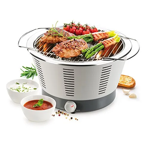 Tescoma PARTY TIME Power-Grill | Rauchfreies Grillvergnügen mit Turbo-Lüfter - Grills für den Außenbereich mit Turbo-Lüfter für schnelles Anheizen und rauchfreies Grillen. Ideal für gesellige Zusammenkünfte, sicher und einfach zu reinigen.
