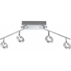 Paul Neuhaus Deckenleuchte 6786-96, Aluminium Matt - Moderne 4-flammige Deckenleuchte mit IP44 Schutzart, ideal für Wohn- und Essbereiche. Farbtemperatur von 3000 K sorgt für warmes Licht und gemütliche Atmosphäre.