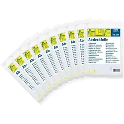 10x Abdeckfolie 4 x 5 m HDPE transparent 20 m2 Schutzfolie Malerfolie zum Abdecken von Möbeln Böden und Geräten bei Renovierung und Malerarbeiten - Transparent