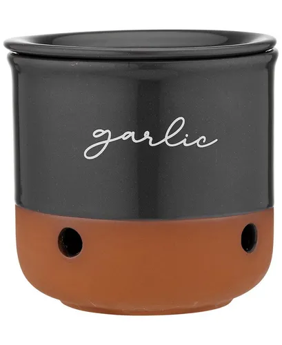 Ladelle Serviertopf Eco Knoblauch Topf anthrazit 10cm, Terrakotta