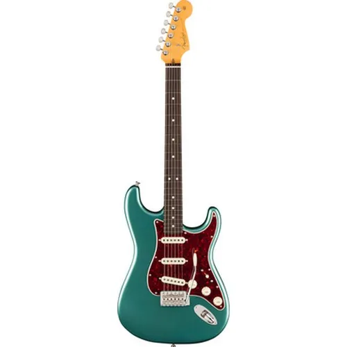 Fender Am Pro Clsc Strat RW FSGM E-Gitarre - Gitarren-Klassiker mit Erlenkorpus und Palisandergriffbrett; ausgestattet mit hochwertigen Coastline '57 Single-Coil Tonabnehmern für authentischen Strat-Sound.