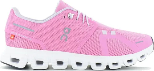 ON Running Cloud 6 Damen Sneakers - Raspberry-White, EU 38 - Laufschuhe mit innovativem CloudTec®-System für dynamische Dämpfung und reaktionsfreudigen Komfort. Atmungsaktives, recyceltes Material und verbesserte Fersenstruktur bieten optimalen Halt und Stabilität.