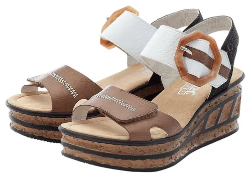 Rieker Damen Sandalen 68176 - Wanderschuhe mit bequemem Synthetik-Obermaterial, ideal für lange Spaziergänge und den Sommer.