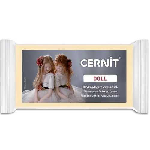 Cernit Polymer Clay Doll Collection Almond 500 g - Modelliermasse für Puppenbau, flexibel und geruchlos, ideal für kreative Projekte. Härtet im Ofen aus und ermöglicht realistische Hauttöne.
