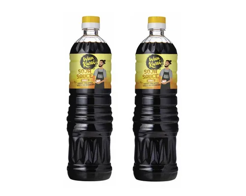 Wan Kwai Grillsauce, Wan Kwai Soja Sauce chinesisch dunkel zum Verfeinern 1000ml 2er Pack