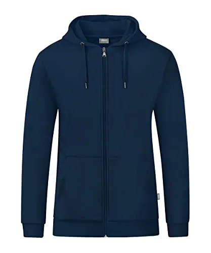 Jako Men Basic-Kapuzen-Jacke Organic, Marine, L - Funktionsjacke aus kontrolliert biologischer Baumwolle, mit weich angerauter Innenseite, ideal für höchsten Tragekomfort und nachhaltigen Stil.