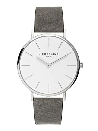 Liebeskind Berlin Armbanduhr LT-0158-LQ silber - Elegante Armbanduhr für Damen mit Edelstahlgehäuse und hochwertigem Lederband. Das praktische Easy-Change-System ermöglicht ein schnelles Wechseln des Bandes, perfekt für jeden Anlass.