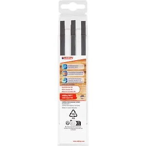 edding 8891 Bleistiftminen für Zimmermannsbleistift mit Druckmechanismus grau HB 2,0 - 5,0 mm, 6 St.