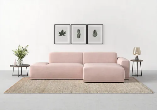 TRENDMANUFAKTUR Ecksofa Braga in pink von TRENDMANUFAKTUR