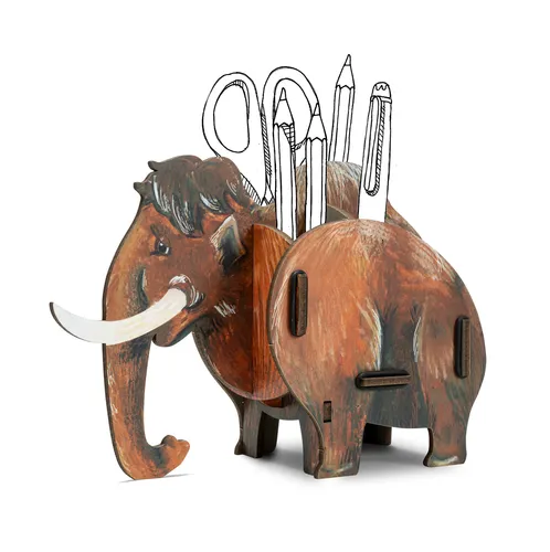 WERKHAUS Stiftebox Mammut aus Holz | Geschenkidee