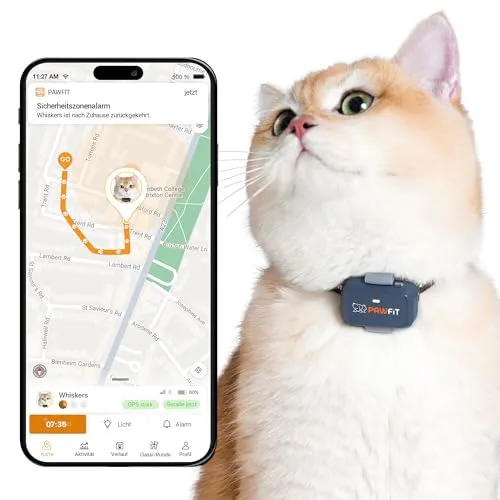 Produktbild Pawfit Tracker GPS Lite für Katzen 4G – Echtzeit-Tracking und Aktivitätsüberwachung