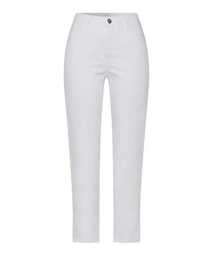 Brax 5-Pocket-Jeans Damen MARY S verkürzt - Weiß 42 - Modische 5-Pocket-Jeans für Damen in verkürzter Länge, ideal für lässige Outfits. Hergestellt aus hochwertigem Denim-Mix für optimalen Tragekomfort.