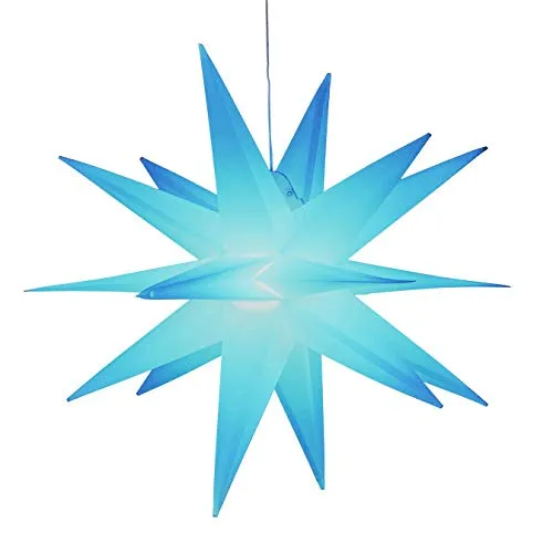 Bonetti 3D Leuchtstern mit warm-weißer LED Beleuchtung - Weihnachtsbeleuchtung, wunderschöner 3D Leuchtstern mit Timerfunktion für automatische Beleuchtung, platzsparend zusammenfaltbar und ideal für eine gemütliche Atmosphäre.