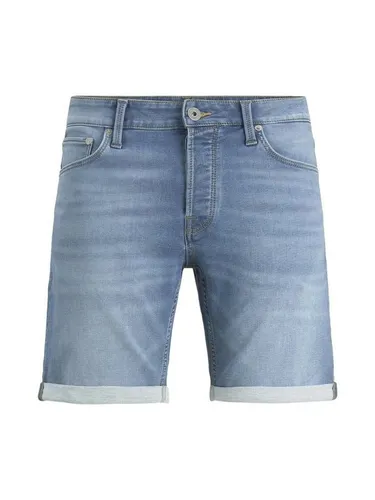 Jack & Jones Jeansshorts Herren JJIRICK JJICON SHORTS GE 306 - Moderne Jeansshorts mit klassischem Five-Pocket-Design und hohem Tragekomfort. Die Indigo Knit-Technologie sorgt für Flexibilität und einen authentischen Look – ideal für lässige Sommeroutfits.