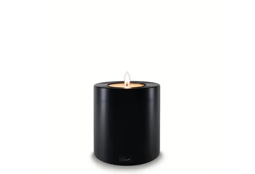Qult Teelichthalter Qult Farluce Trend - Durchm. 10cm, schwarz Teelichthalter Dauerkerze Kunststoffkerze