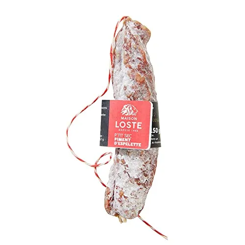 Luftgetrocknete französische Salami mit Piment d'Espelette, im Stück (1 x 150g)