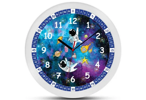 K&L Wall Art Lernuhr für Kinderzimmer in blau von K&L Wall Art
