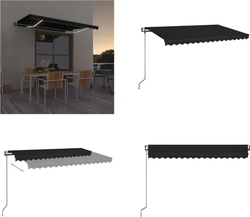 vidaXL Automatische Markise 450x350 cm mit LED & Windsensor