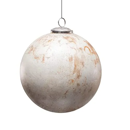 Antikas - Christbaumkugel in Runder Form,XXL |Glas, beige-braun | H17,0xB16,5cm