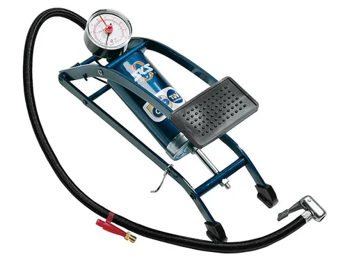 SKS Picco Fußtretpumpe mit Manometer für AV/DV/SV/Camping Ventile