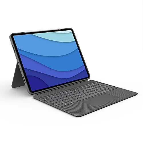 Logitech Combo Touch für iPad Pro 12,9 Zoll - Abnehmbare Tastatur mit Touchpad - Tastaturen mit Hintergrundbeleuchtung, ideal für produktives Arbeiten und kreatives Gestalten unterwegs.