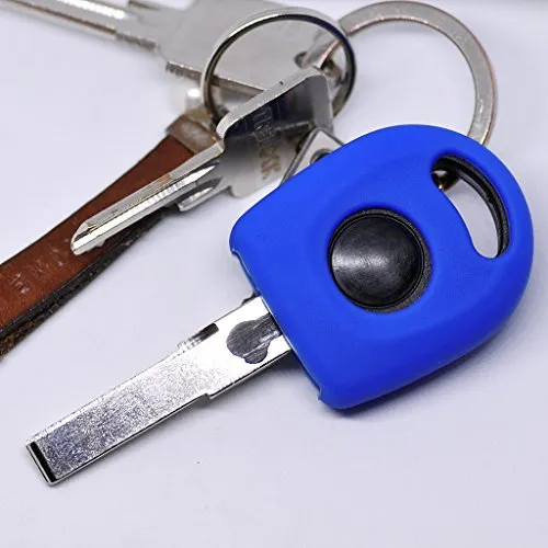 Soft Case Schutz Hülle Auto Schlüssel Startschlüssel für VW SEAT Skoda alle Modelle/Farbe: Dunkelblau