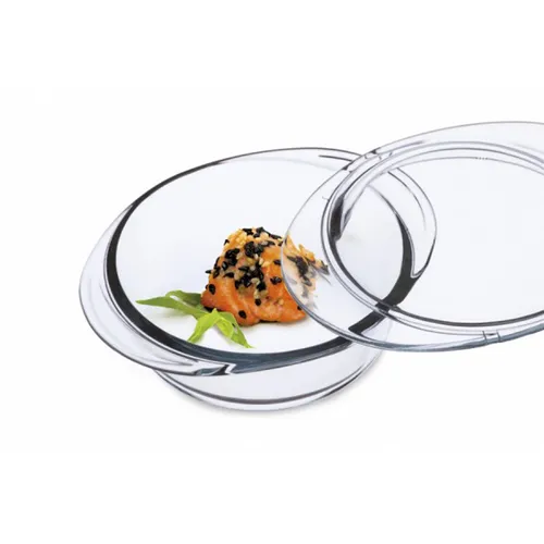 Simax Auflaufform rund mit Deckel Backofenform Borosilikatglas 250ml