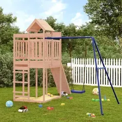 vidaXL Spielturm aus Douglasien-Massivholz - Verwandle deinen Garten in einen Abenteuerspielplatz! Dieser stabile Spielturm bietet zahlreiche Spielmöglichkeiten wie Klettern, Schaukeln und Sandspielen. Ideal für Kinder von 3-8 Jahren, robust und pflegeleicht.