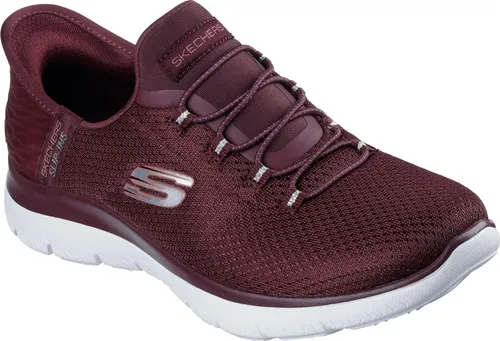 Skechers Damen Slip-ins Summits Diamond Dream Sneaker 150123 BURG rot, Schuhgröße:37 EU - Sneaker mit Slip-ins-Technologie für müheloses Anziehen. Weiches Mesh-Obermaterial und Air-Cooled Memory Foam für optimalen Komfort – ideal für Freizeit und Alltag.