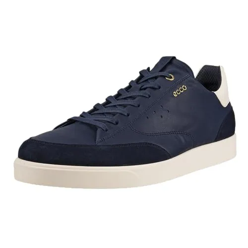 ECCO Herren Street Lite Sneaker, Night Sky/Marine/Limestone, 41 EU - Herren-Sneaker aus hochwertigem ECCO Premium-Leder, atmungsaktiv mit herausnehmbarer Innensohle und flexibler ECCO FLUIDFORM Sohlenkonstruktion für optimalen Komfort.