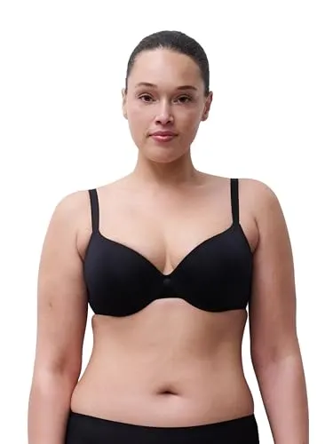 Chantelle Essential T-Shirt-BH für Damen – Unsichtbare Unterwäsche - Eleganter, bedeckender T-Shirt-BH in Schwarz mit verstellbaren Trägern. Ideal für den täglichen Komfort und ein nahtloses Tragegefühl unter der Kleidung.