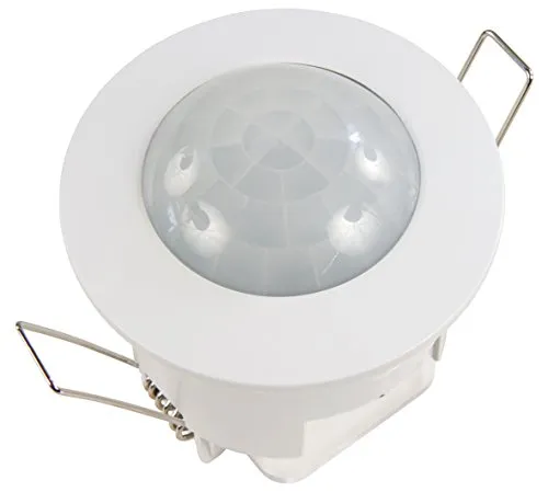 McShine - IR Bewegungsmelder | LX-630 | 360° Lichtsensor 1200W Unterputz Präsenzmelder LED innen geeignet IP20 Reichweite 6m, weiß